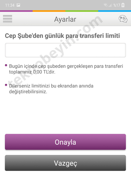 markajbet Günlük Transfer Limitini Değiştir