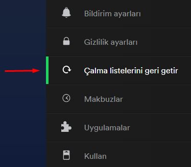 Spotify'da Silinen Çalma Listesini Geri Getirelim Spotify'da Silinen Çalma Listesini Geri Getirelim