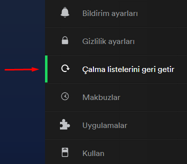 Spotify'da Silinen Çalma Listesini Geri Getirelim