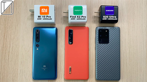 Oppo Find X2 Pro, Mi 10 Pro ve Galaxy S20 Ultra Şarj Testi Oppo Find X2 Pro, Mi 10 Pro ve Galaxy S20 Ultra Şarj Testi