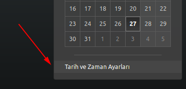 Linux Mint Saat Bölümünde Tarihi de Gösterelim