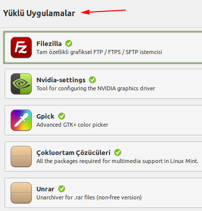 Linux Mint Yüklü Uygulamalar Nasıl Görüntülenir?