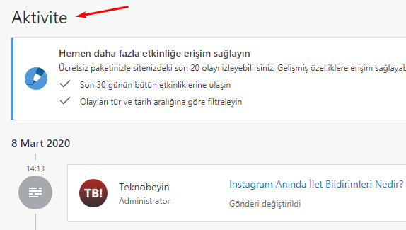 WordPress.com Aktivite Takibi Nasıl Yapılır? WordPress.com Aktivite Takibi Nasıl Yapılır?