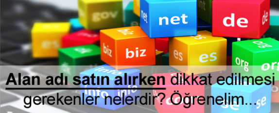 Alan Adı Alırken Dikkat Edilmesi Gerekenler Alan Adı Alırken Dikkat Edilmesi Gerekenler