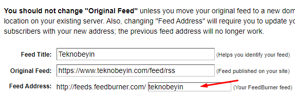 FeedBurner Kullanıcı Adı Değiştirme Nasıl Yapılır? FeedBurner Kullanıcı Adı Değiştirme Nasıl Yapılır?