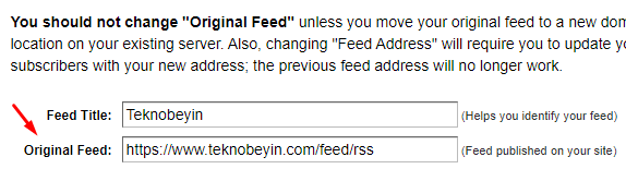 FeedBurner RSS Adresi Değiştirme Nasıl Yapılır?