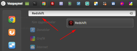 Linux Mint Redshift Uygulaması