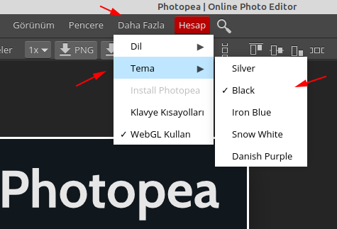 Photopea Tasarım Değiştirmek Photopea Tasarım Değiştirmek