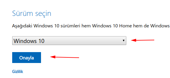 Windows 10 Türkçe İndir