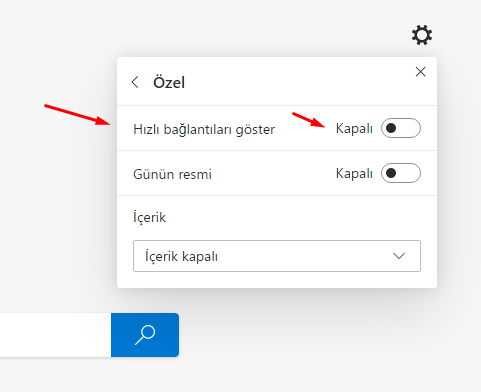 Microsoft Edge Chromium "Hızlı Bağlantıları" Kaldıralım Microsoft Edge Chromium "Hızlı Bağlantıları" Kaldıralım