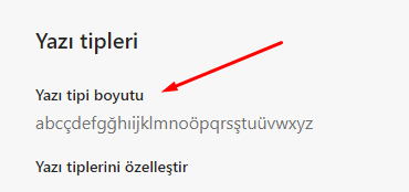 Microsoft Edge Chromium "Yazı Tipi Boyutu"nu Değiştirelim Microsoft Edge Chromium "Yazı Tipi Boyutu"nu Değiştirelim