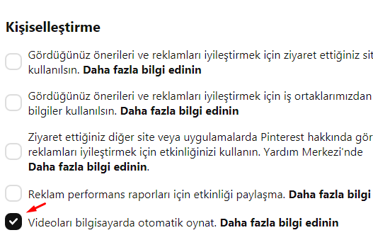 Pinterest Otomatik Video Oynatmayı Kapatalım Pinterest Otomatik Video Oynatmayı Kapatalım