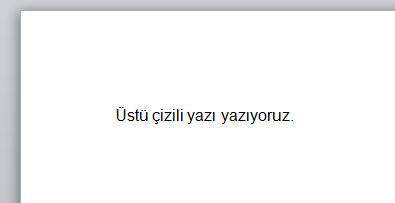 Word Üstü Çizili Yazı Yazma - Üstü Çizme Kısayol - 1