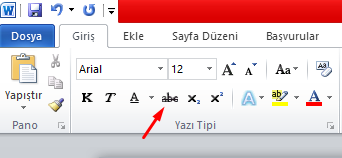 Word Üstü Çizili Yazı Yazma - Üstü Çizme Kısayol - 2 Word Üstü Çizili Yazı Yazma - Üstü Çizme Kısayol - 2