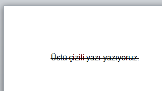 Word Üstü Çizili Yazı Yazma - Üstü Çizme Kısayol - 3 Word Üstü Çizili Yazı Yazma - Üstü Çizme Kısayol - 3