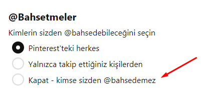 Pinterest Bahsetme Kapatma Nasıl Yapılır? Pinterest Bahsetme Kapatma Nasıl Yapılır?