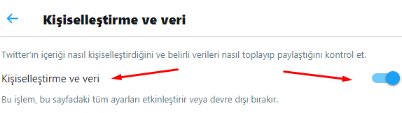 Twitter Kişiselleştirme ve Veri Kapatma Nasıl Yapılır?