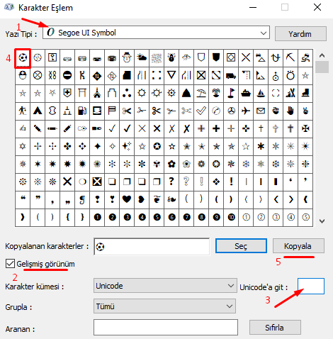 Bilgisayarda Klavyede Futbol Topu İşareti-Simgesi-Sembolü Nasıl Yapılır?