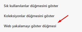 Microsoft Edge Web Yakalama Düğmesini Gösterelim Microsoft Edge Web Yakalama Düğmesini Gösterelim