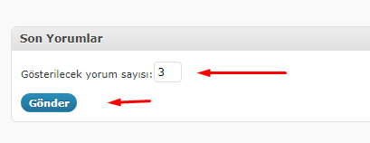 WordPress Admin Panel'deki Son Yorumlar Sayısını Değiştirelim