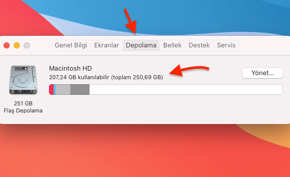 Apple Bilgisayar Depolama Miktarı Apple Bilgisayar Depolama Miktarı