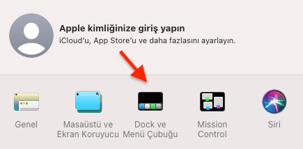 Apple Dock Gizlemek