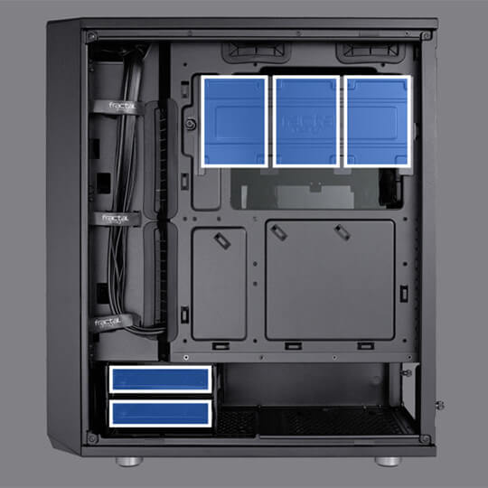 Fractal Design Meshify C Dark Temper Camlı Oyuncu Kasası Depolama Alanı Fractal Design Meshify C Dark Temper Camlı Oyuncu Kasası Depolama Alanı