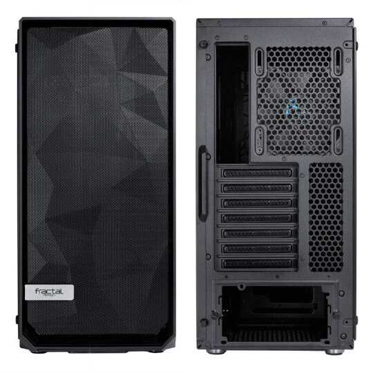 Fractal Design Meshify C Dark Temper Camlı Oyuncu Kasası Ön Arka