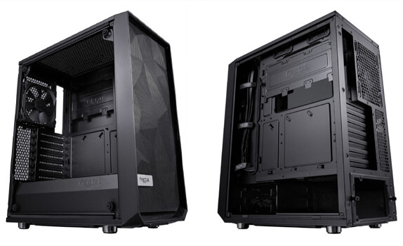 Fractal Design Meshify C Dark Temper Camlı Oyuncu Kasası Yandan Görünüm