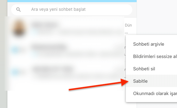 WhatsApp Web Sohbet Sabitleme Nasıl Yapılır?