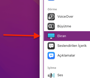Apple MAC İmleç Rengini Değiştirmek 3