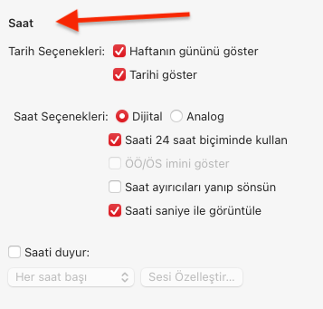 Apple MAC Saat Ayarlarını Değiştirmek 4