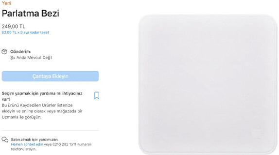Apple Temizleme (Parlatma) Bezi Fiyatı Apple Temizleme (Parlatma) Bezi Fiyatı