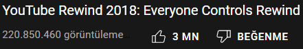 YouTube Beğenmeme Sayısı Gözükmüyor YouTube Beğenmeme Sayısı Gözükmüyor