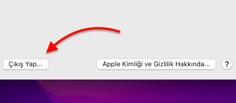 MAC Apple Kimliğinden Çıkış Yapmak 4 MAC Apple Kimliğinden Çıkış Yapmak 4