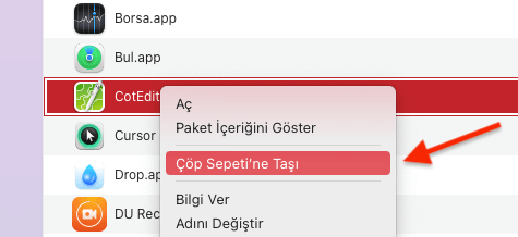 Apple MAC Uygulama Silmek 3 Apple MAC Uygulama Silmek 3