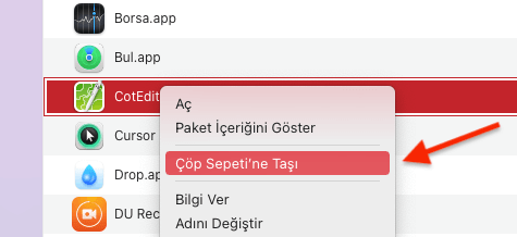 Apple MAC Uygulama Silmek 3