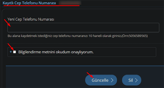 e-Devlet Ücretsiz SGK SMS Bilgilendirme Sistemi-Cep Telefonu Beyanı 3