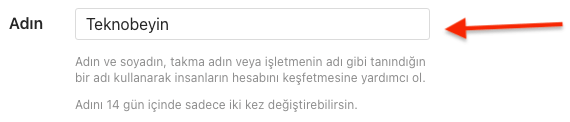 Instagram'da İsim Değiştirmek 2 Instagram'da İsim Değiştirmek 2