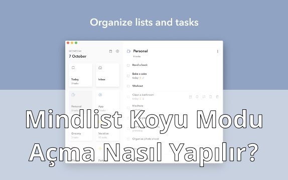 Apple macOS Mindlist için Koyu Mod Açmak