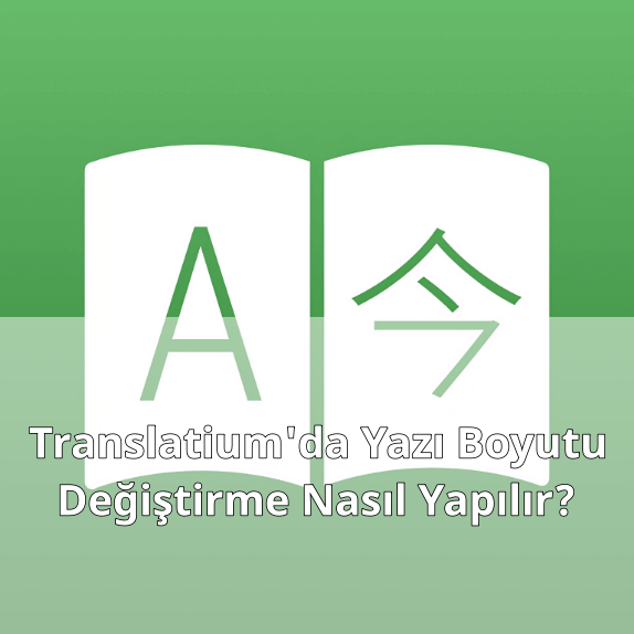 Translatium'da Yazı Boyutu Değiştirmek Translatium'da Yazı Boyutu Değiştirmek