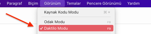Typora'da Daktilo Modu Açma 3 Typora'da Daktilo Modu Açma 3