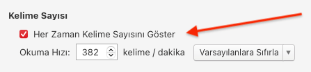 Typora'da Kelime Sayısı Gösterme 4