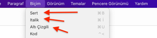 Typora'da Yazı Biçimi Değiştirme 3