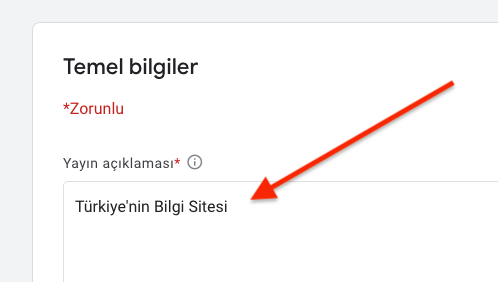 Google Haberler'de Yayın Açıklaması Değiştirmek 2