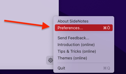 macOS SideNotes Uygulamasında Tema Değiştirmek 1
