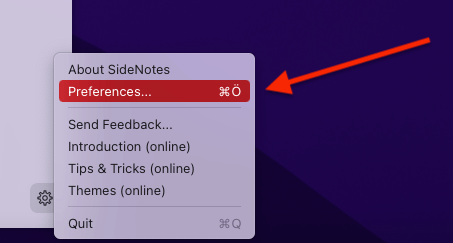 macOS SideNotes Yazı Tipi Değiştirmek 2