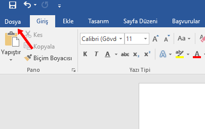 Word Otomatik Kayıt Süresini Değiştirme 1