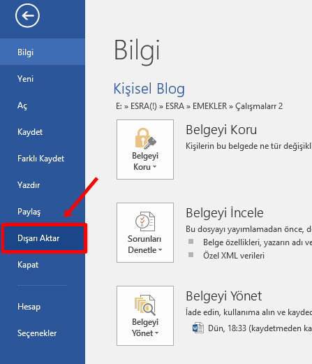 Word'de Dosyayı PDF'ye Dönüştürme Nasıl Yapılır? - 2