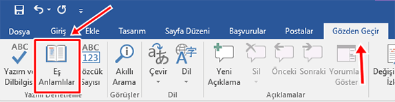 Word'de Eş Anlamlılar Sözlüğünü Açmak Nasıl Yapılır? - 1 Word'de Eş Anlamlılar Sözlüğünü Açmak Nasıl Yapılır? - 1